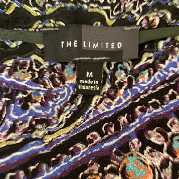 The Limited Long Sleeve Blouse Paisly Print Women's Size Medium V-Neck - Picture 5 of 6